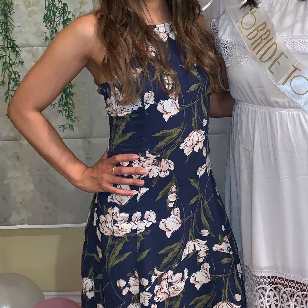 Abercrombie & Fitch Navy Floral Maxi Dress